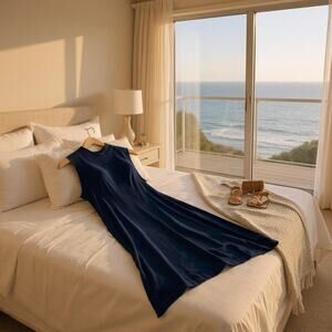 Chicos Private Edition Mock Neck Sleeveless Dress Black Stretchy VTG Womens 1 M